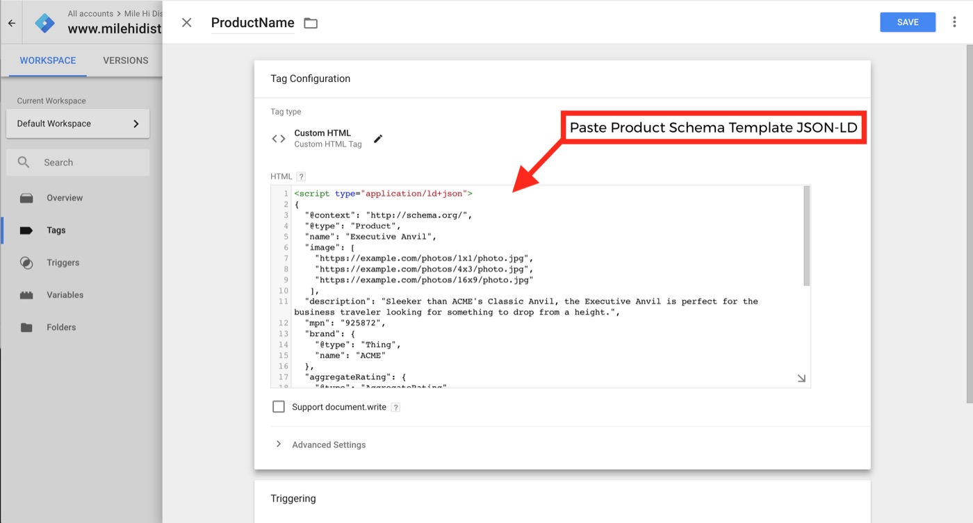 Custom HTML