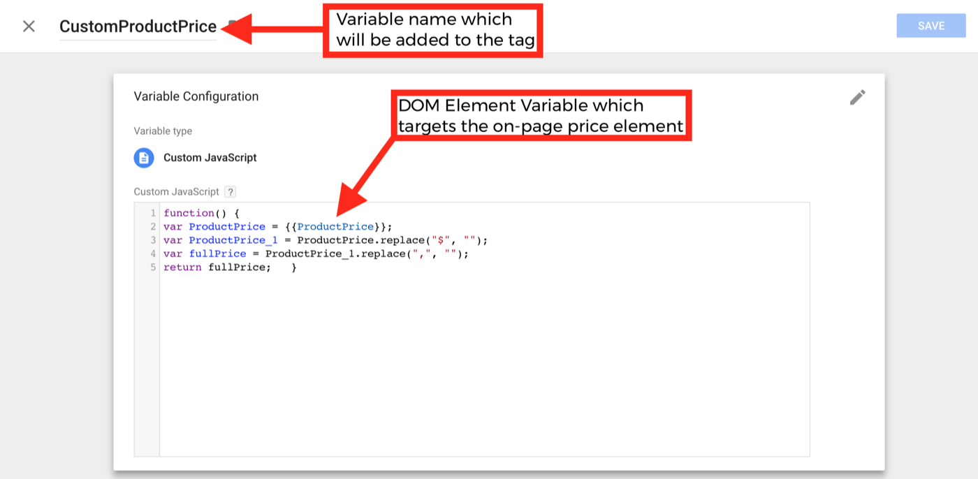 Custom Product Price Javascript Variable